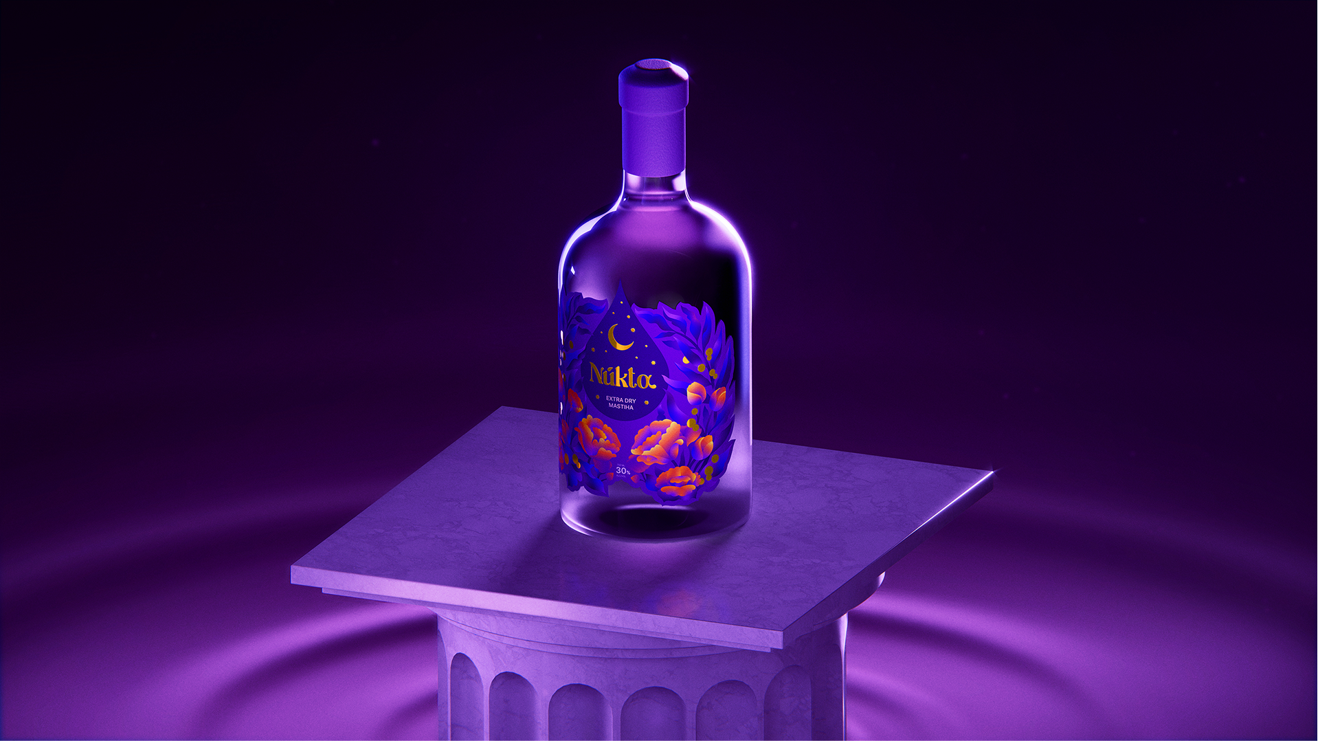 NUKTA bottle render on column