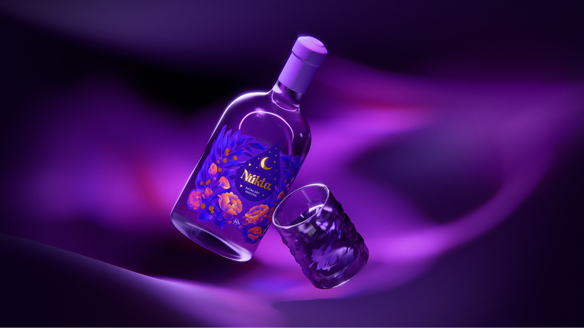 NUKTA bottle and glass render