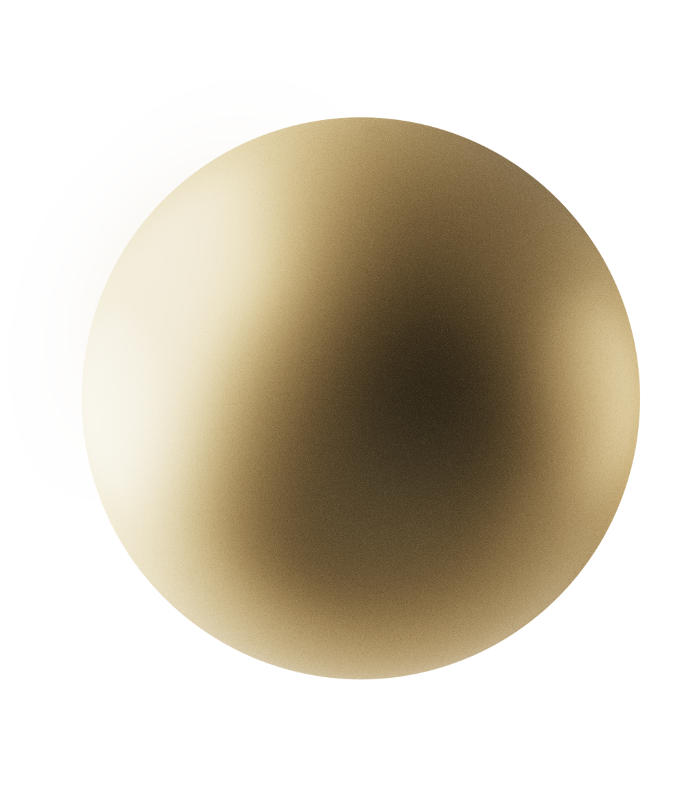 Gold material sphere